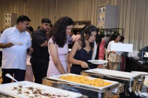 Buffet dinner during corporate incentive travel event in Sri Lanka