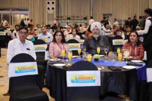 International delegates enjoying gala dinner during corporate incentive travel event in Sri Lanka