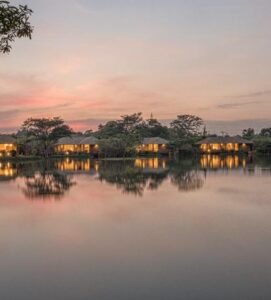 Luxury villa with private plunge pool overlooking Sigiriya Rock at Water Garden Sigiriya in Sri Lanka